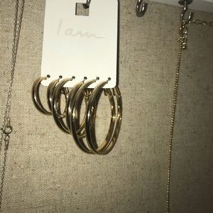 golden hoop earrings
